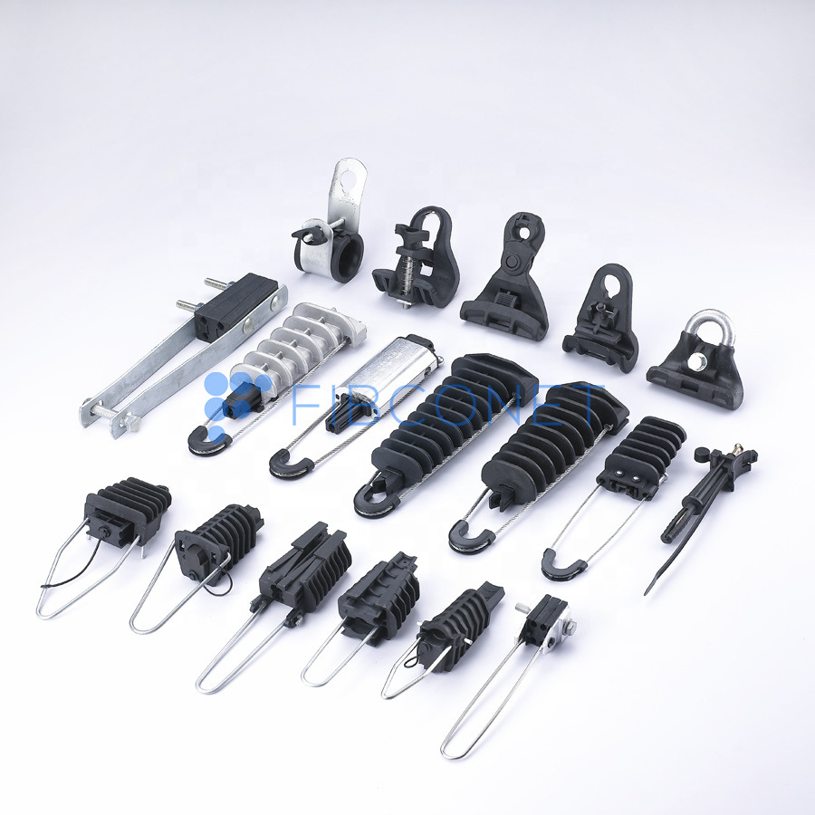 1.5KN Load Capacity SS201 SS304 Material Fiber Optic Cable Clamp for Overhead in FTTH