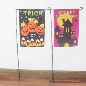 Quality Halloween Garden Flag pumpkin and haunted house wholesale