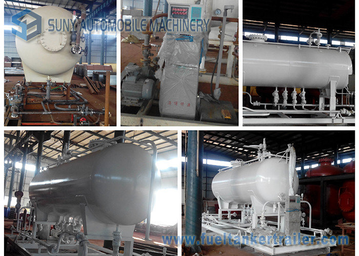 20M3 Liquid Petro LPG Tank Trailer , Small LPG Skid LPG Gate For Industrial