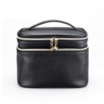 Mirror PU Leather Wash Cylinder Bucket Makeup Bag