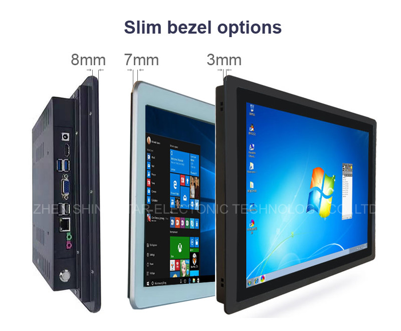 21.5 Inch Industrial HMI Touch Panel PC Computer With Rugged Metal Casing