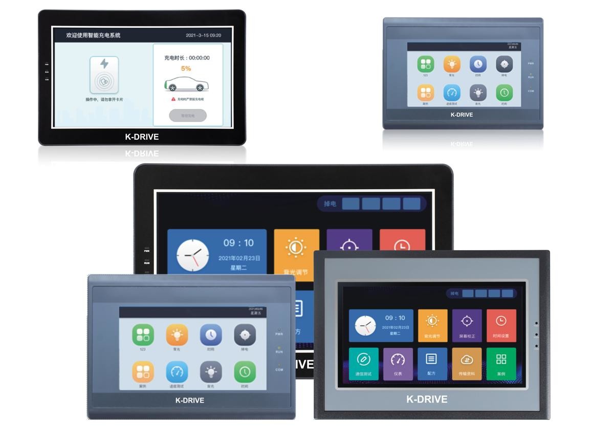 Black Durable 10 Inch HMI Touchscreen For Electrical Equipment