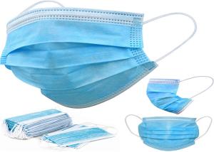 Quality Disposable Earloop Face Mask Blue Multi Layered wholesale