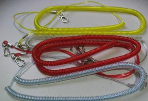 Quality 10M long fishing kayaks boats wire coil lanyard for rod good tackle leash spiral cords wholesale