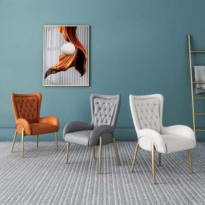 Quality American Style Button Dining Chair 55*63*101cm Stainless Steel Leg wholesale