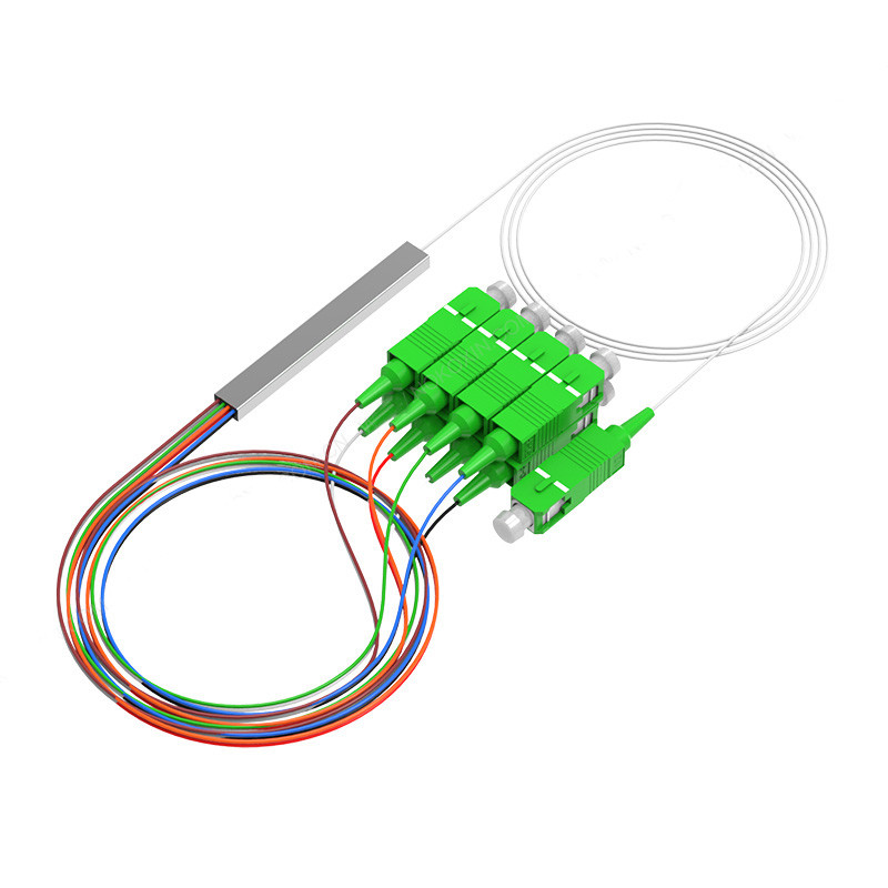 PSM 1X4-PLC SC/APC G.657A GPON EPON FTTH PLC splitter 900um steel tube fiber optic splitter