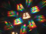Rainbow 3d Fireworks Glasses , Plastic Frame Diffration Glasses