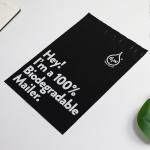 Black 100% Eco Friendly Biodegradable Recycled Plastic Mailing Bags Tear