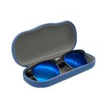 63g Custom Glasses Cases Clamshell Hard Blue Plastic Printed