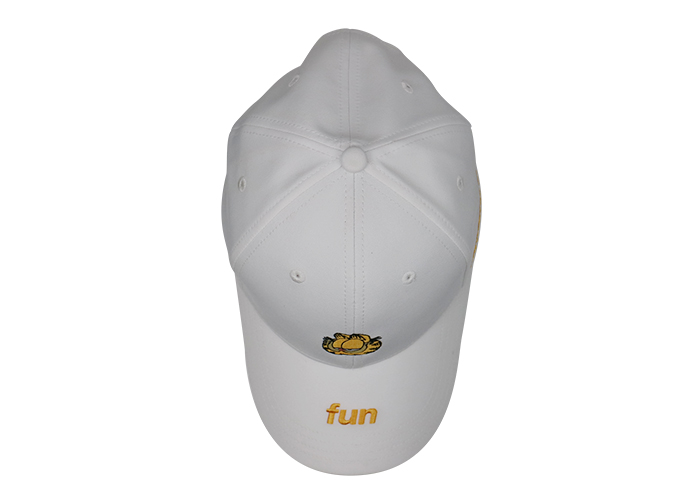 Garfield by fun white baseball cap plain embroidery logo cotton