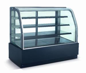Quality Curved Glass Refrigerated Bakery Display Case , Bakery Refrigerator Showcase wholesale