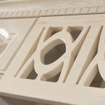European Style Oak Solid Wood Kitchen Cabinets Waterproof Easy Clean