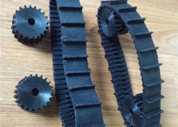 Black Robot Rubber Tracks lawn mover rubber tracks 40mm *9.3mm*66 with nature
