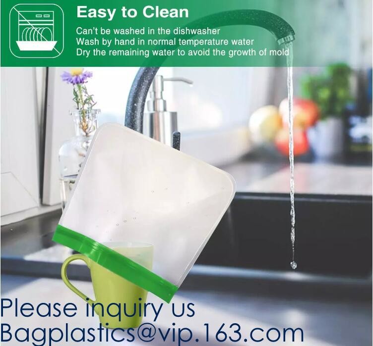Large Capacity Leakproof Reusable Double Zip lockk Peva Sandwich Snack Bags,EASY SEAL SLIDER,Eco-friendly manufacturers