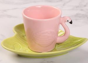 Quality Hotel Stain Resistant 130ml Plate Flamingo Tea Set wholesale