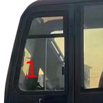 5mm CATERPILLAR Cab Glass ISO Left Slant Side Position NO.1