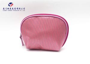 Quality Trapezoid Fashion Design Fabric Makeup Bag Pink Color Size 11.5cm X 5cm X 11.5cm wholesale