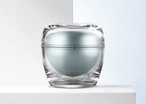 Quality 50g Clear Double Wall Cosmetic Plastic Jars Acrylic Cosmetic Jars wholesale