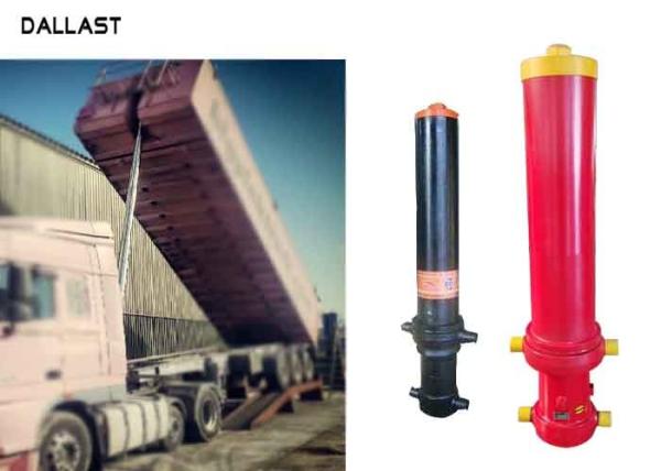 3 Stage Single Acting Telescopic Cylinder , Hydraulic Lift Cylinder For Dump