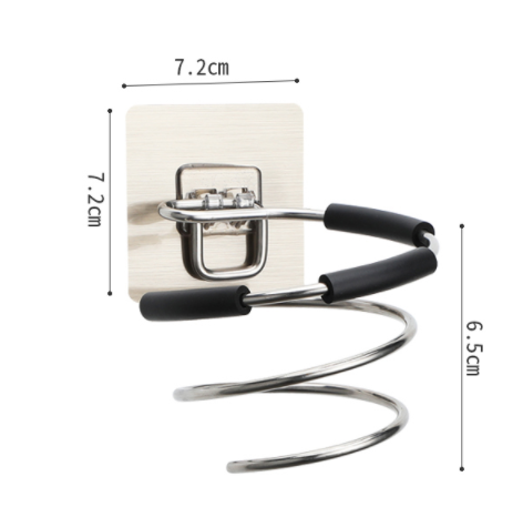 Wall Mount Self Adhesive Removable Hair Dryer Stand Holder Dryer Rack