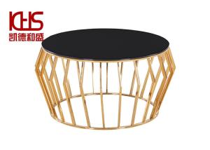 Quality 90x90x42cm Metal Frame Luxury MDF Coffee Tables Formaldehyde Free wholesale