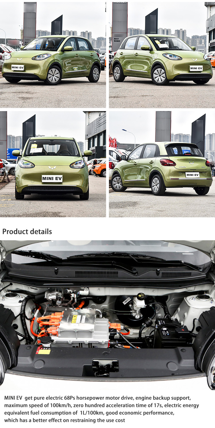 Adult Compact Mini EV Cars Safety 4 Seater Electric Vehicle Wuling
