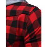 Latest design custom long sleeve 100%cotton flannel shirts casual men hooded