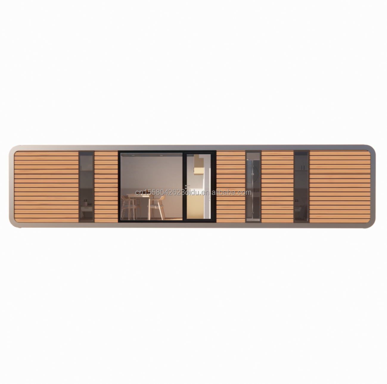 Affordable Family Housing 2 Bedroom Wooden House with Galvanized Steel Square Tube Structure and Garden