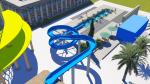 Fiberglass Custom Water Slides Huge Adult Fast Flowing 8mm thick