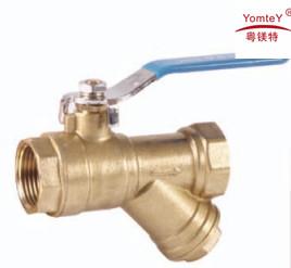 Quality yomtey brass ball valve with strainer wholesale