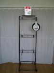 2 Ways Wire Metal Floor Display Stands With Casters Knock Down Structure