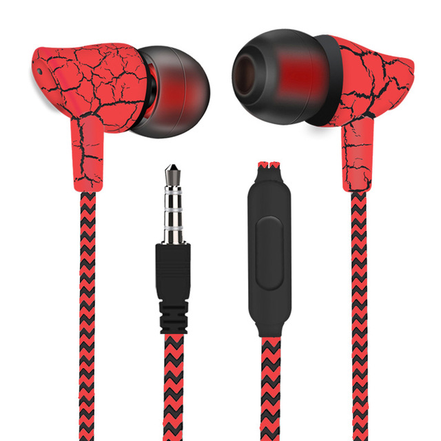 All color Fashion Wired Earbud Ear Earphone For Iphone Mobile Phone In-ear Headphone With Mic