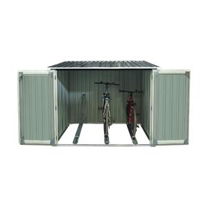 Quality 7x6ft 7x7ft Outdoor Metal Storage Shed 0.25mm Galvanized Steel Color Sheet wholesale