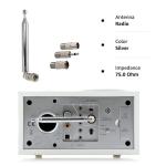 FM Radio Antenna Ancable Indoor FM Telescopic Antenna F Type Male Plug Connector