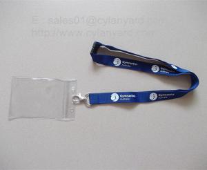 Quality Promotional neck lanyard with plastic sleeve, name badge lanyards, wholesale