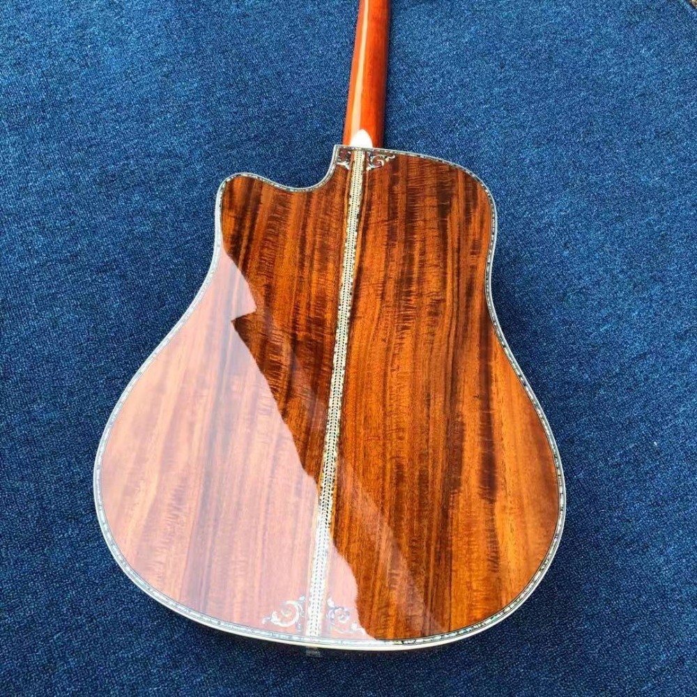 Real Abalone Inlay 41 Inch KOA Wood D45KC Classic Acoustic Guitar With Fishman 301 EQ