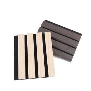 Quality Interior Wall And Ceiling Pet And Wood Slat Acoustic Panel Grey wholesale