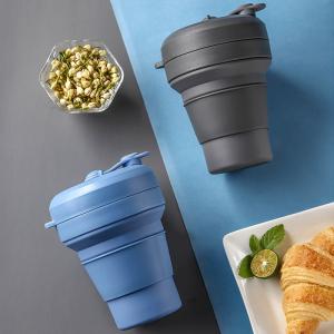 Quality BPA Free 350ml Portable Silicone Folding Coffee Cup wholesale