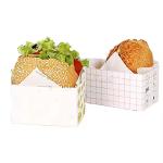 Eco-friendly Fast Food Takeaway Boxes Custom Logo Sizes in Kraft for Burgers