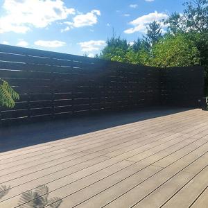 Quality Wood WPC Fencing Panels Waterproof Composite Slatted Fence Panels wholesale