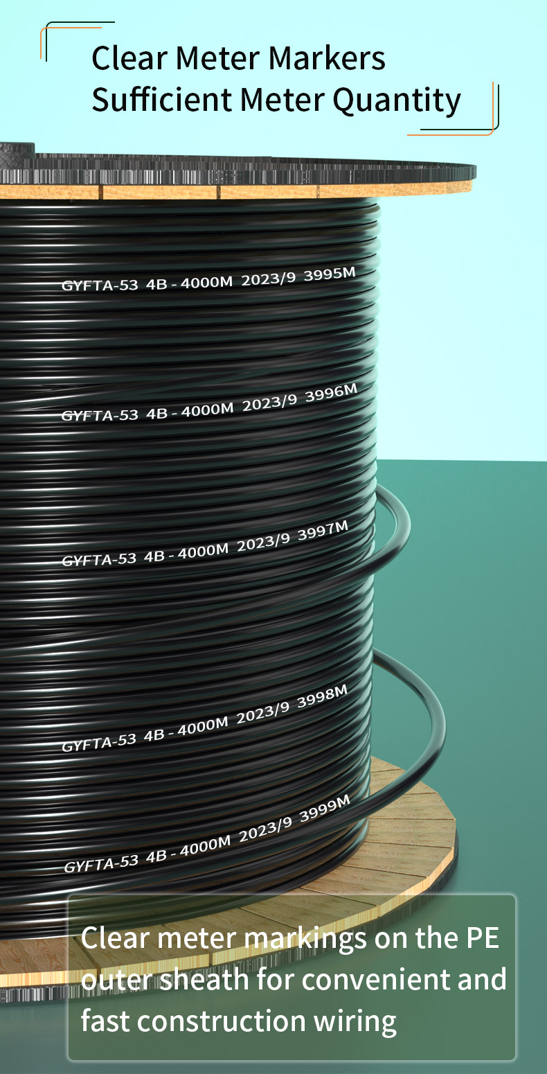 Outdoor Armored Fiber Optic Cable GYFTA53 1 2 4 Core for Long-Lasting Communication