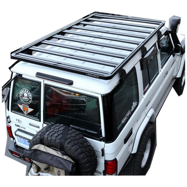 Stylish Car Roof Luggage Carrier for Toyota Land Cruiser LC76 Anodic Oxidated