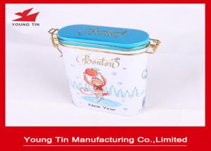 Quality Embossed Oval Metal Tea Tins Box wholesale