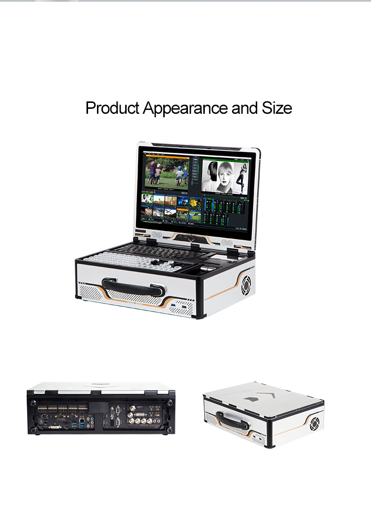 Live Streaming Radio TV Broadcasting All-In-One Machine Built-In 12 Channel Switcher