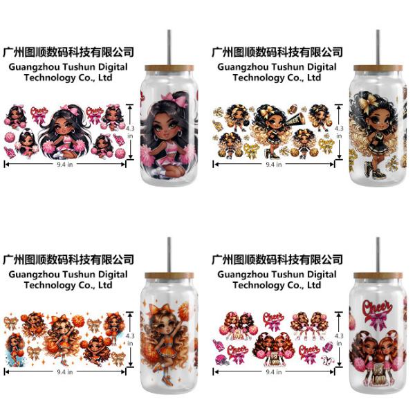 UVDTF packaging custom UV transfer stickers 16oz cup sleeve 20oz stickers DTF