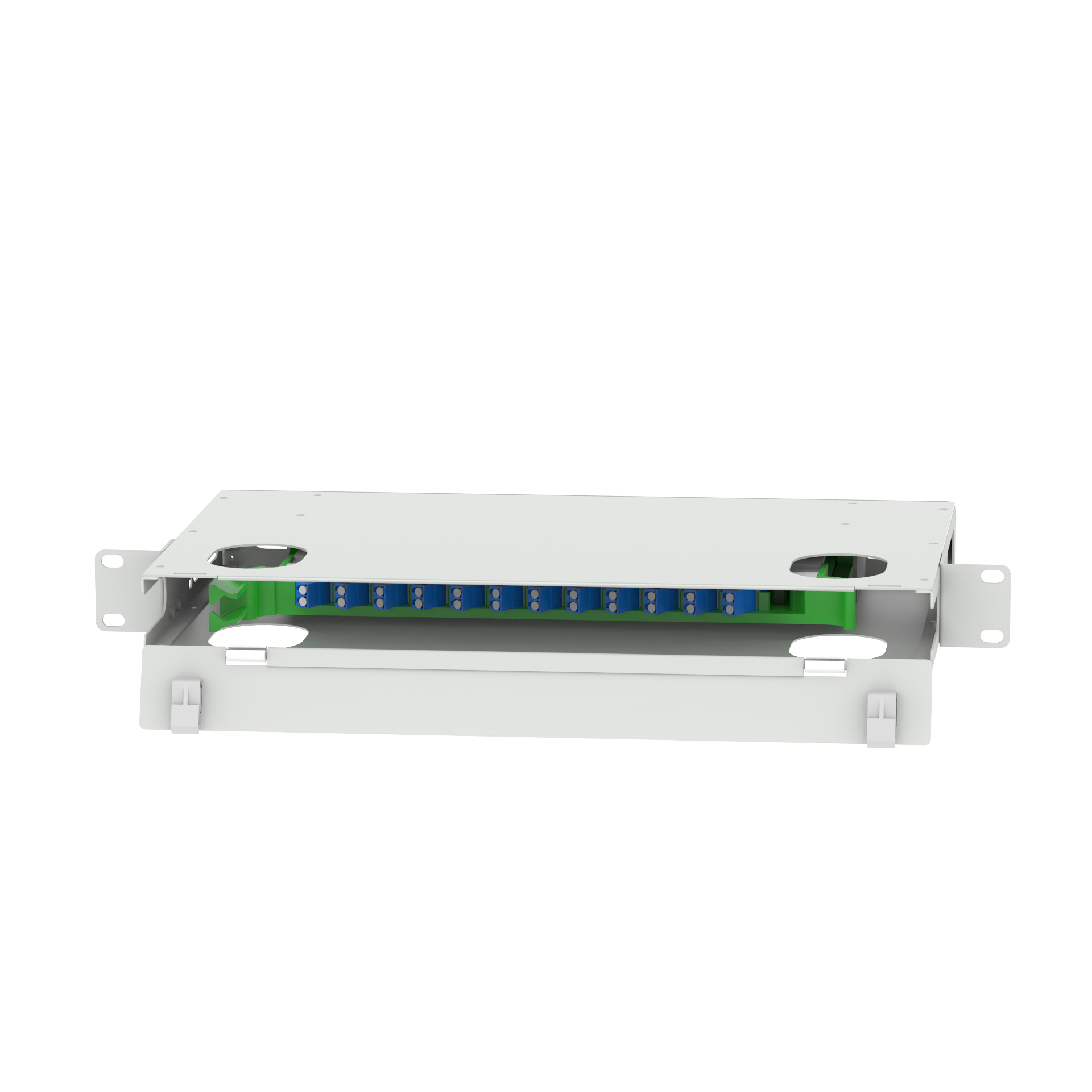 Affordable GRAY LC Type 12 Ports Fiber Optic Distribution Patchpanel for Data Center