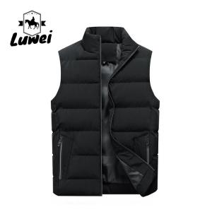 Quality Zip Up Sleeveless Bubble Vest Solid Collar Utility Padded Quilted Waistcoat wholesale