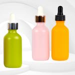 Leak Proof Cosmetic Dropper Bottles Aluminium Alloy Cap 2 Oz Tincture Bottles