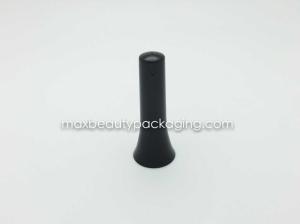 Quality N1078 shiny black injection nail polish cap nail polish packaging uv coating finish available flat brush plastic cap wholesale
