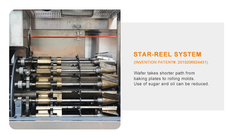 5kg / Hour Sugar Cone Production Line Cone Making Machine With 51 Baking Plates